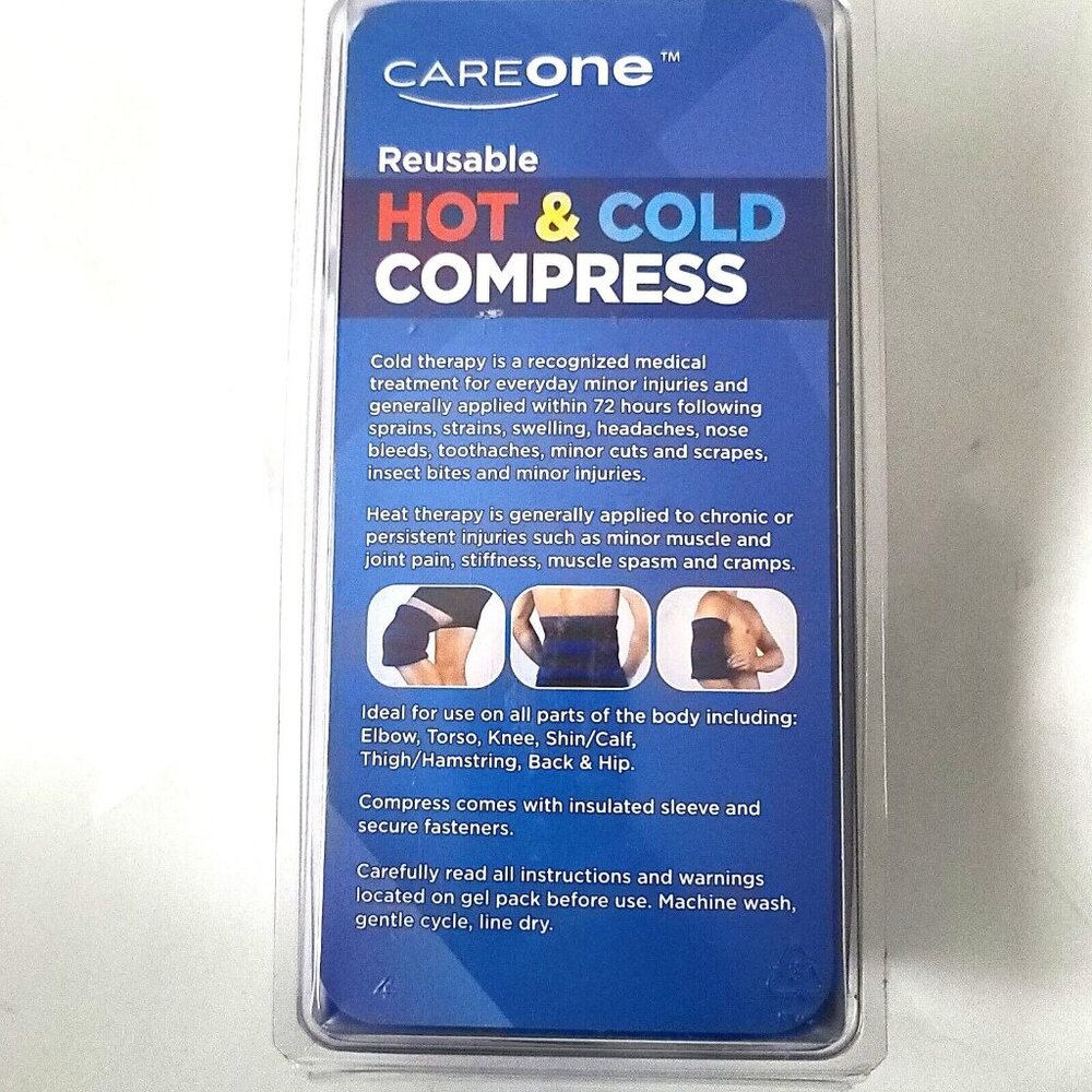 Care One Reusable Hot/Cold Large Universal Compress Wrap 10"x15" Back Knee NEW - Picture 2 of 8